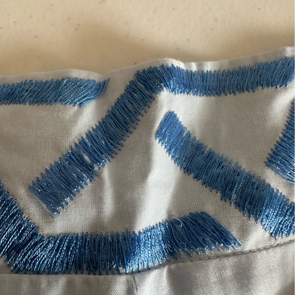 Women’s L‎ NWT Emily McCarthy Sky Blue High Waist Scalloped Dressy Shorts - Picture 9 of 15